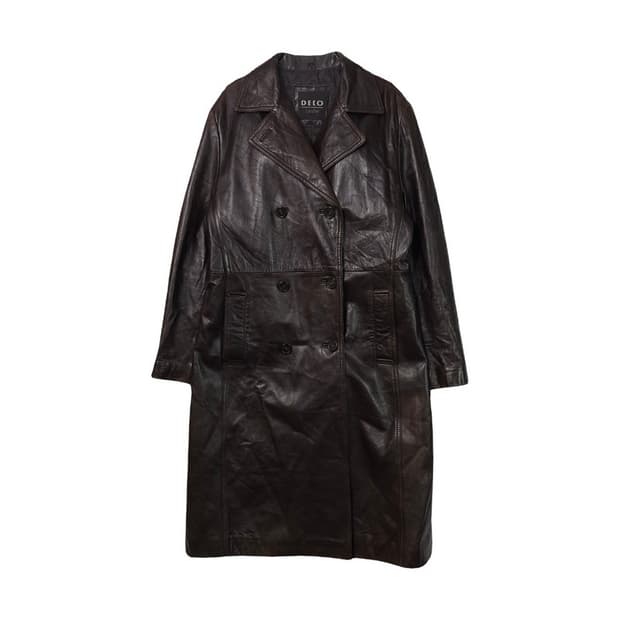 DECO 빈티지 양가죽 더블 코트