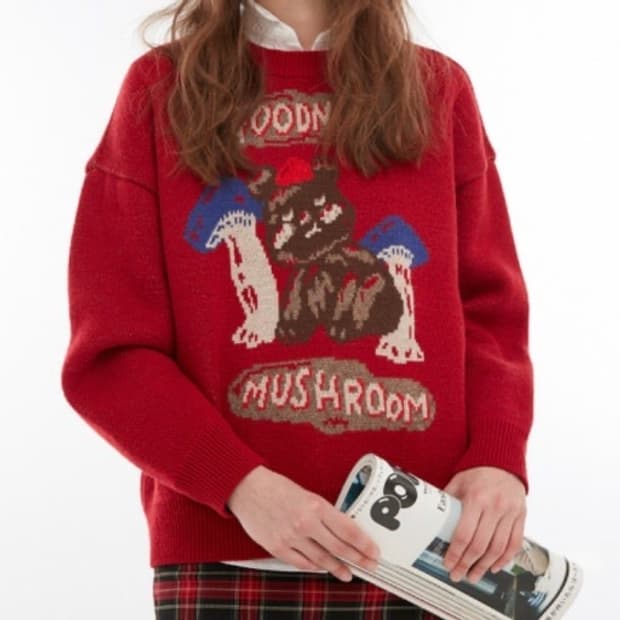 슬로코스터 머쉬룸 니트