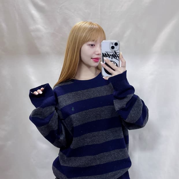 폴로 랄프로렌 그린포니 단가라 라운드 니트 