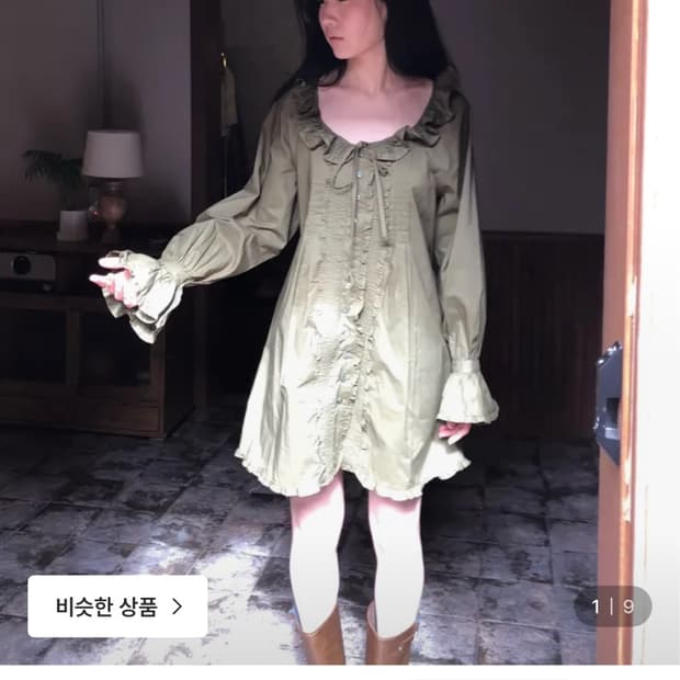 오네 버킨드레스 올리브 새상품