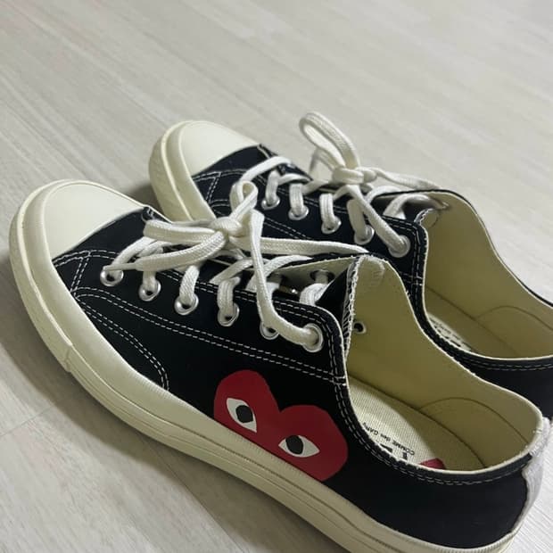 꼼데가르송X컨버스 척 70 로우 블랙