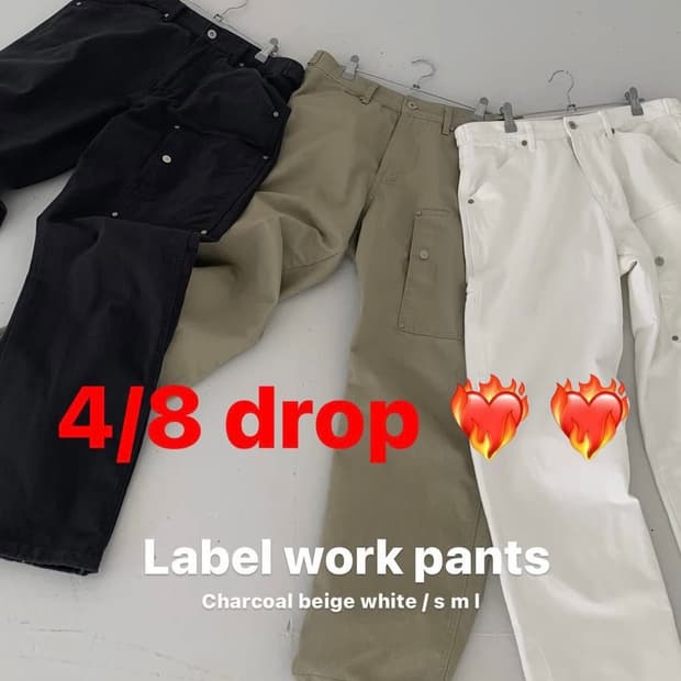 youmant project 워크 팬츠 차콜 s