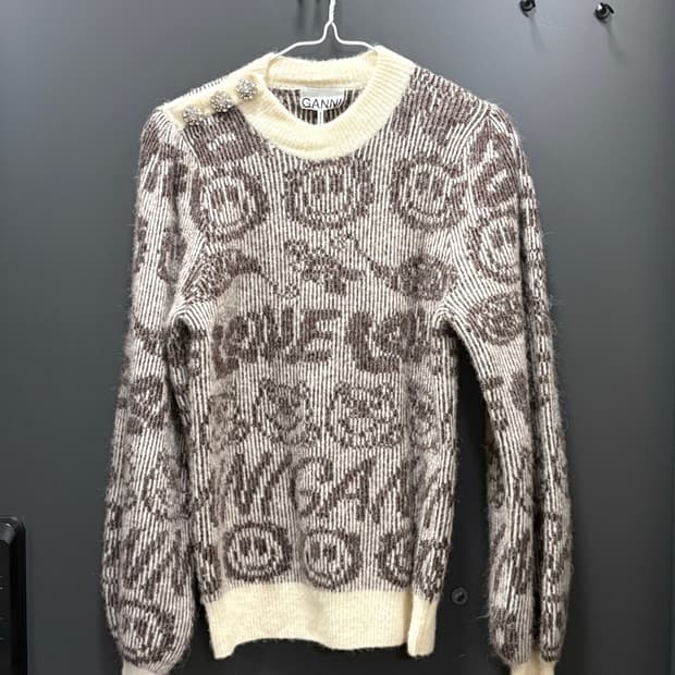 가니 스마일 알파카울 니트