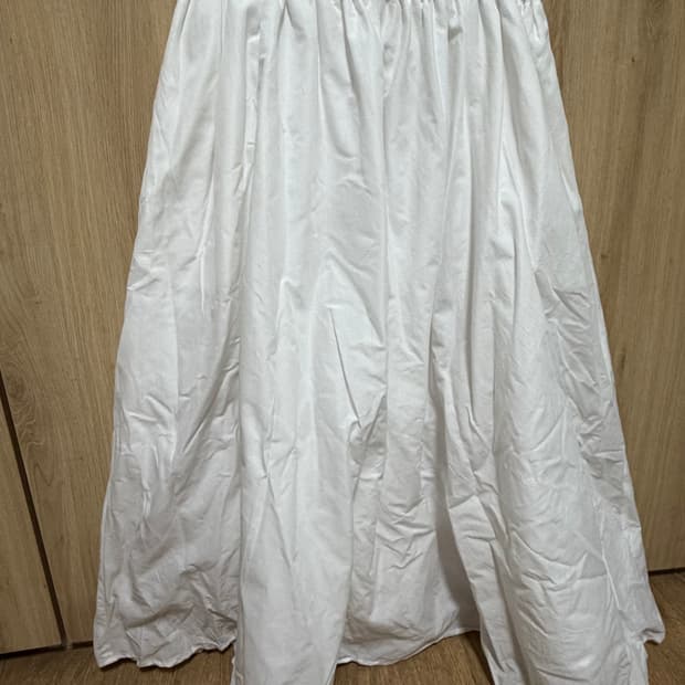 모리걸 화이트 롱스커트 하구미 스즈코