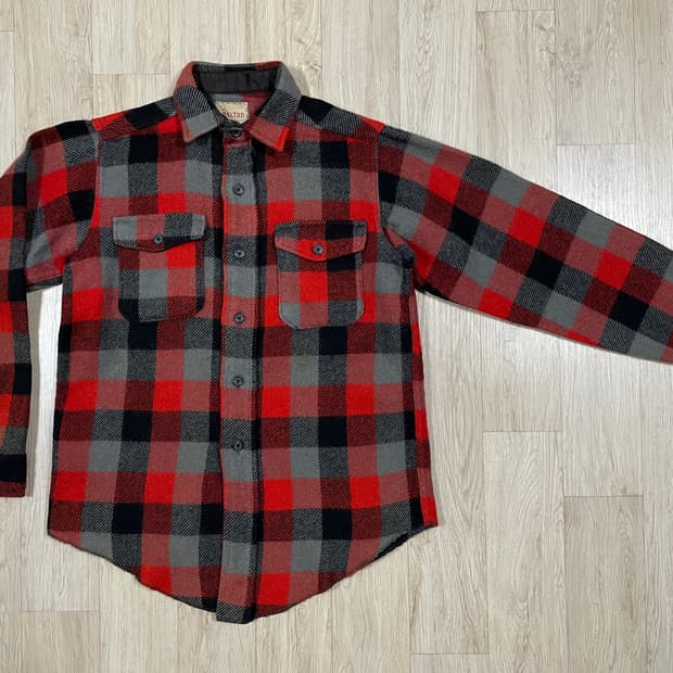 95) 50's Melton 체크 울셔츠(미국제)RRL&LVC&폴로