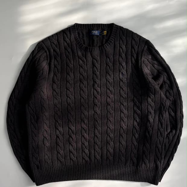 [XXL] 폴로 랄프로렌 그레이 코튼 니트 스웨터