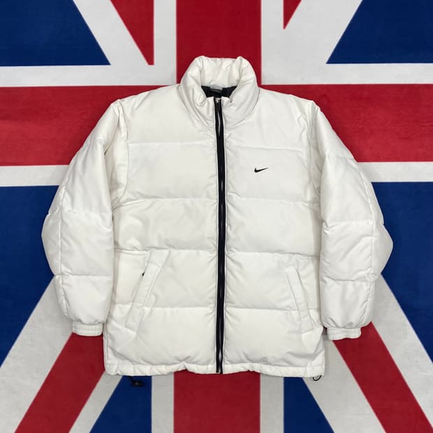 나이키 뉴챔프 화이트 덕다운 패딩 XL 