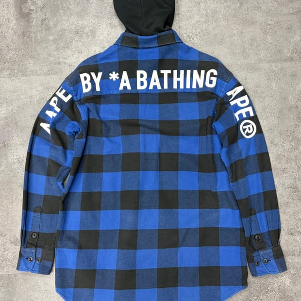 Aape by a bathing ape hood check shirt