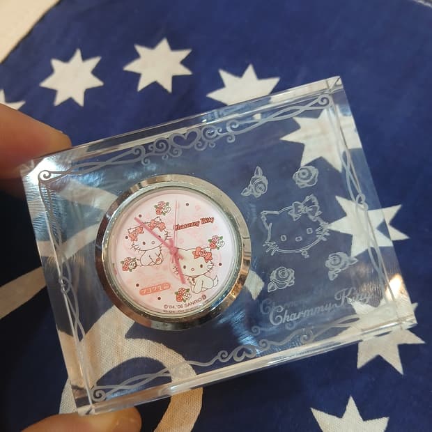 06년 고전 산리오 챠미키티 탁상시계