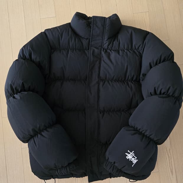 스투시 립스탑 다운 퍼퍼 자켓 블랙 22FW