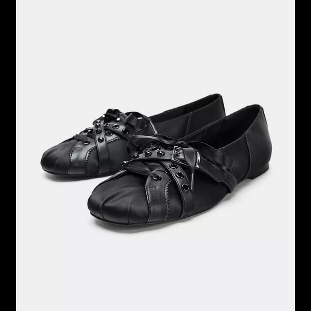 zara 스트랩 발레리나 플랫슈즈