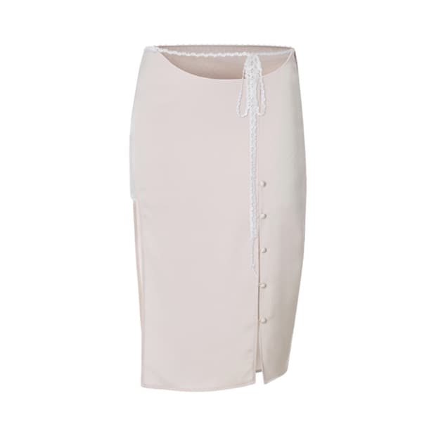 쓰리타임즈 margot skirt 로즈베이지