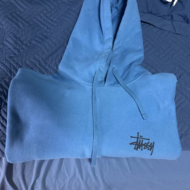 스투시 후드티 블루 m