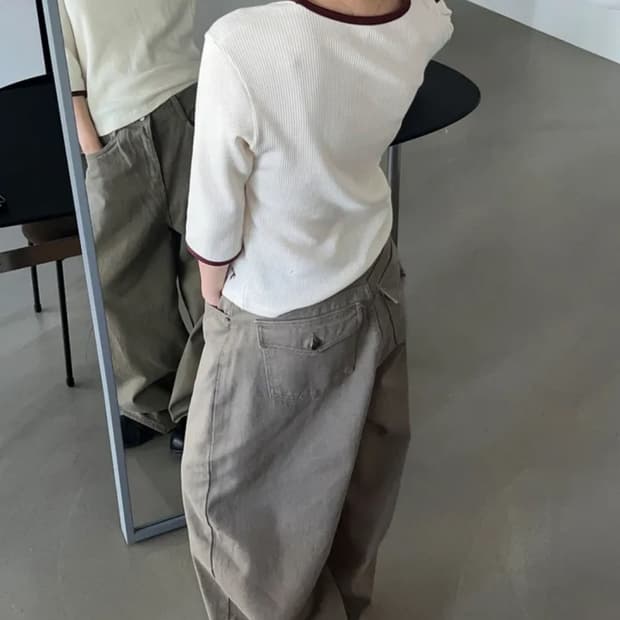 김아홉 벌룬 코튼 팬츠 M