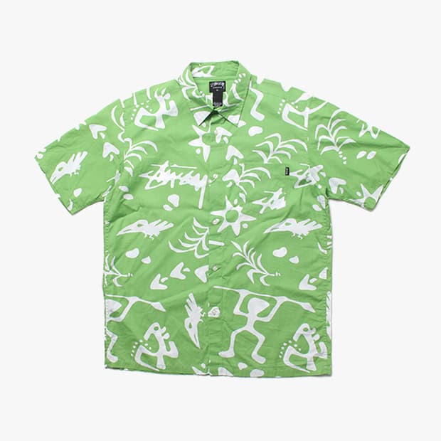 STUSSY "Green Half Shirts"