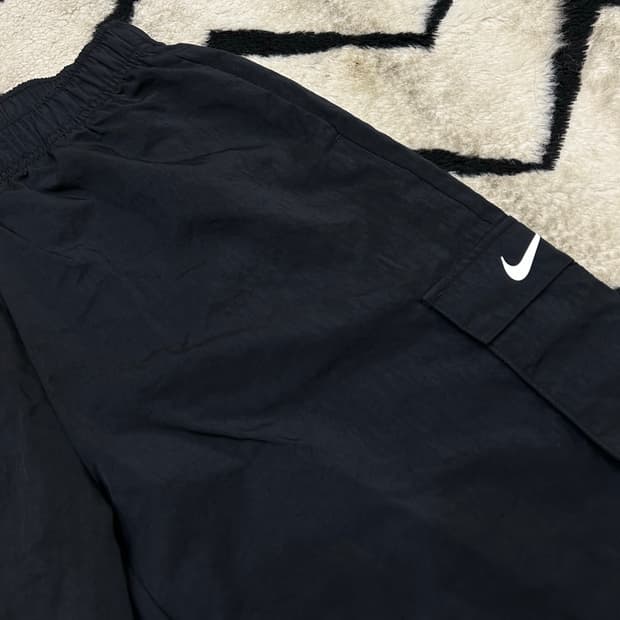 [M]나이키 스우시 와이드 우븐 카고 팬츠/블랙