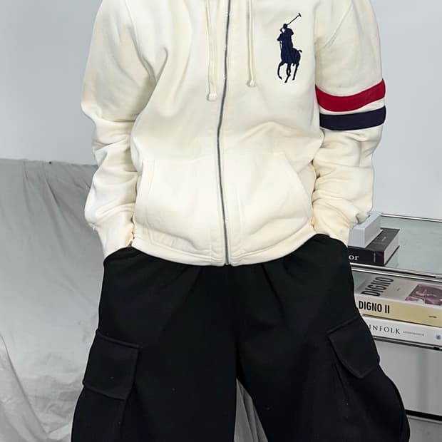 폴로 랄프로렌 빅포니 써멀 후드집업 L