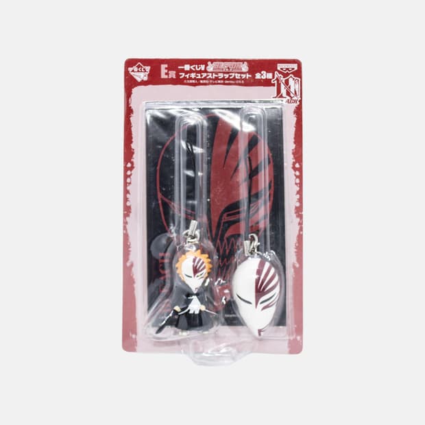 블리치 쿠로사키 이치고 호로화 가면 액정 클리너 스트랩 세트