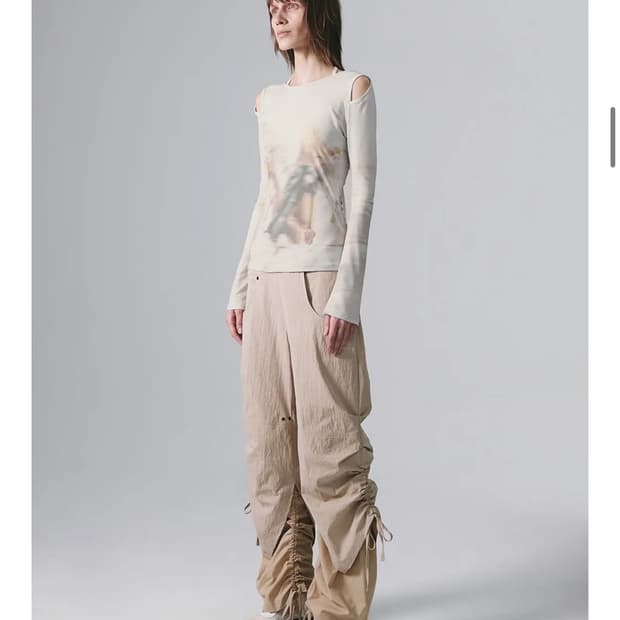 LAYERED WAIST BONDED PANTS [SAND BEIGE]