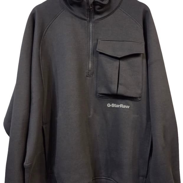 G-Star Raw 하프집업 맨투맨 블랙(XL)디피용/택없음