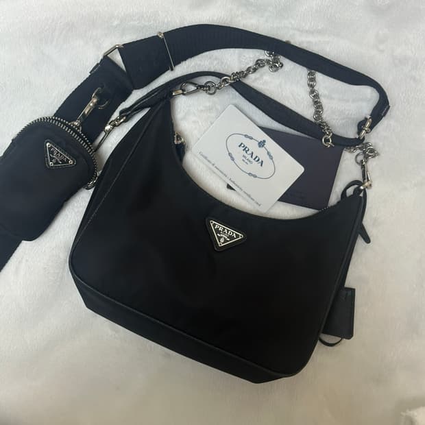 프라다 prada 리에디션 2005 나일론 테수토 호보백 정품