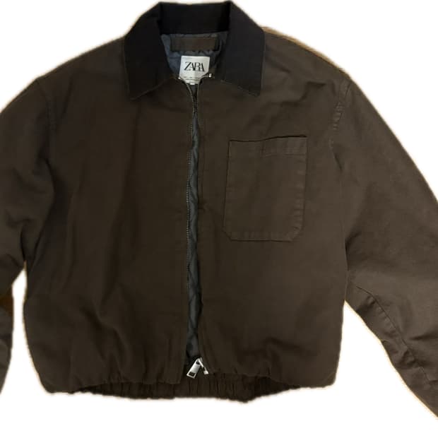 자라 코튼 패디드 블루종