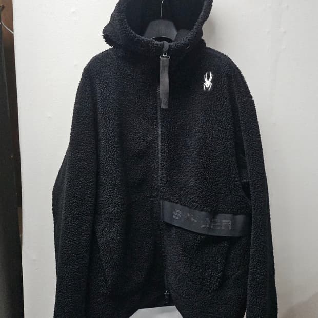 Spyder 스파이더 블랙 후리스 후드 집업 XL