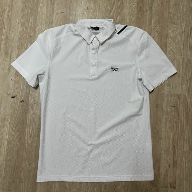 PXG 남성 골프웨어 화이트 반팔 카라티 L/100