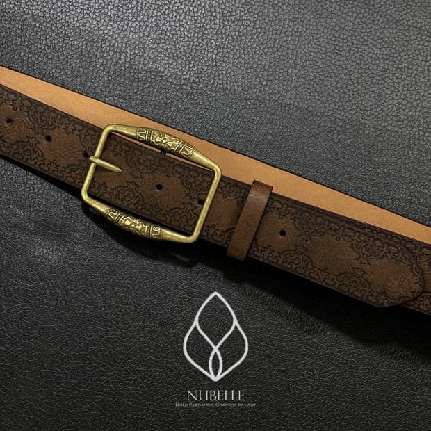 🌗 Antique ethnic belt / 엔틱 에스닉 가죽 벨트