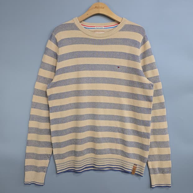 타미힐피거 데님(Hilfiger Denim) 스트라이프 니트 L