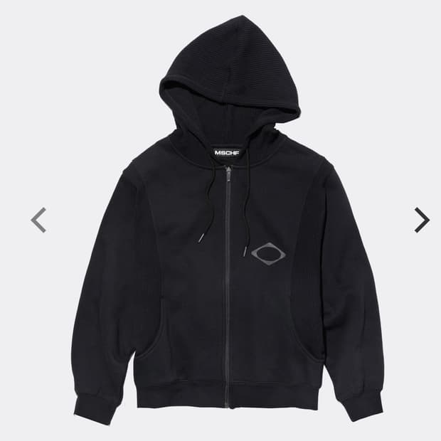 미스치프 paneled  waffle hoodie