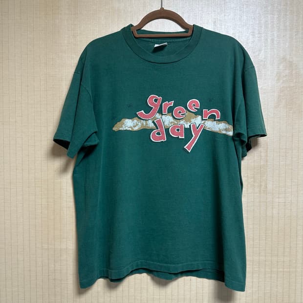 90s 빈티지 그린데이 반팔 티셔츠 L사이즈