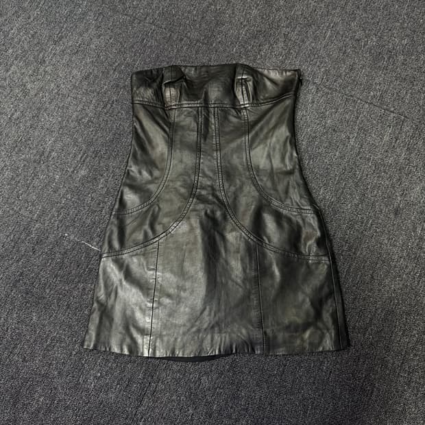 알마니 익스체인지 양가죽 튜브 원피스 