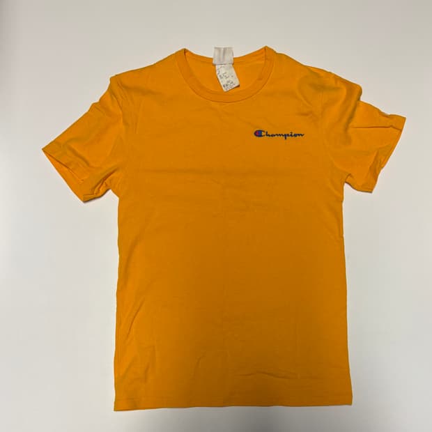 여성 챔피온 스몰 스펠아웃 반팔 티셔츠 S 옐로우