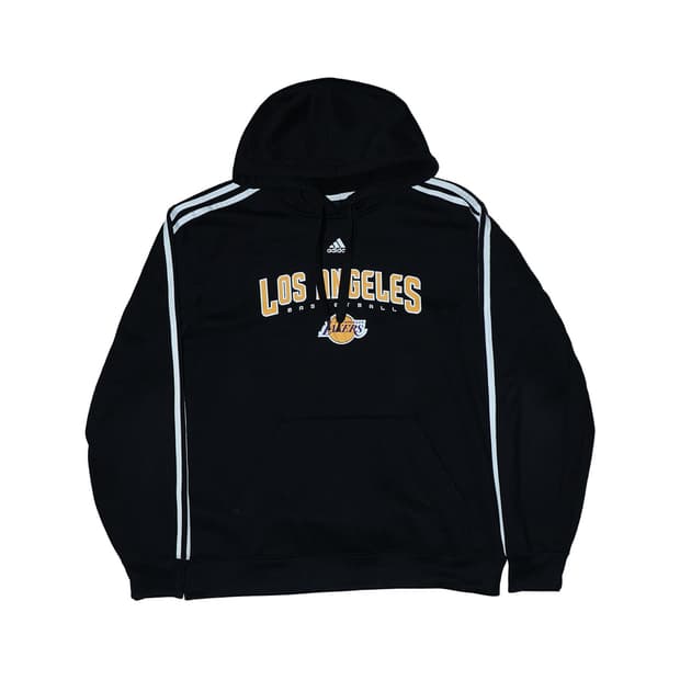 아디다스 레이커스 후드티 블랙