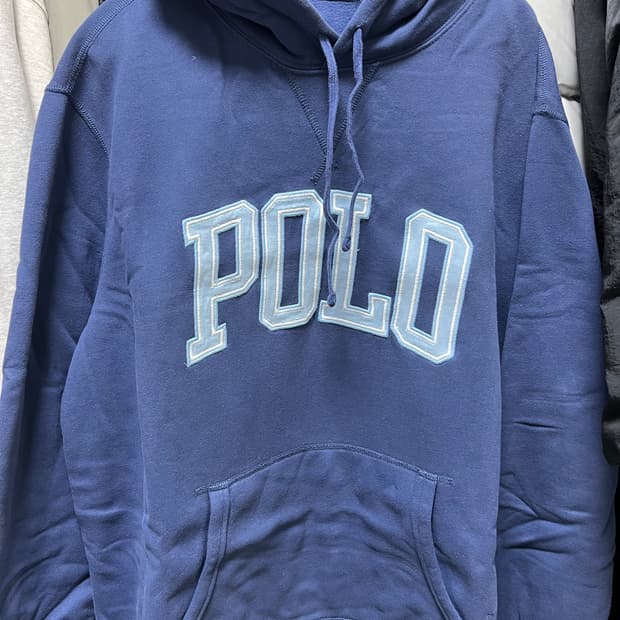 폴로 로고 후드티