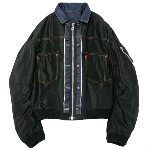 3] 사카이 리바이스 나일론 트윌 블루종 