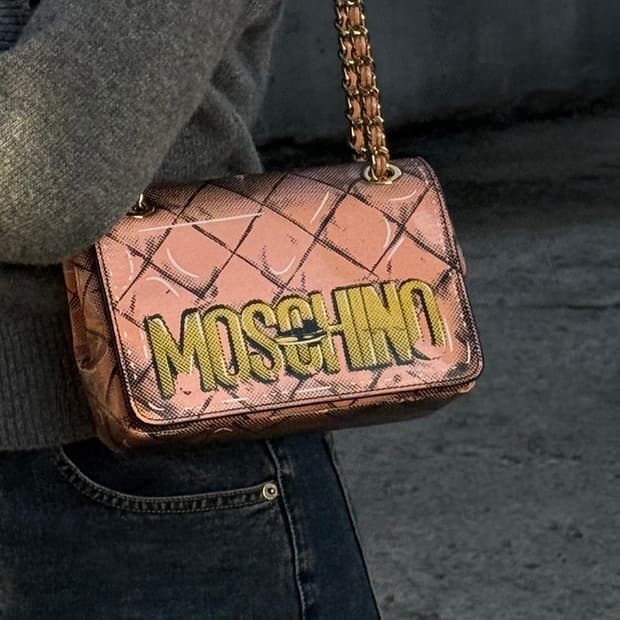 모스키노(Moschino) 로고 숄더백