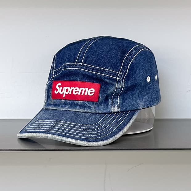 슈프림 18ss 박스로고 데님 캠프 캡
