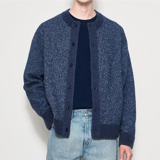 [거의 새것] 타임옴므 램스 울 블렌드 가디건