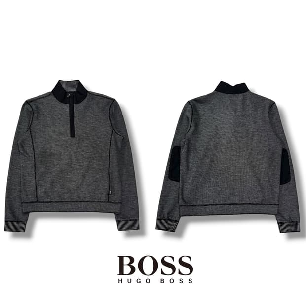 휴고보스 엘보패치 반집업 s08630