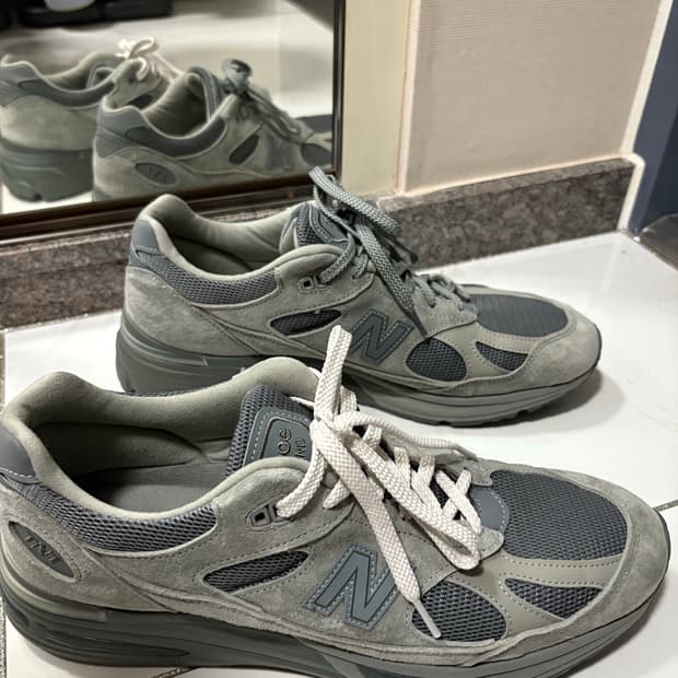 (300)디네댓 뉴발 991V2 메이드인 uk 그레이