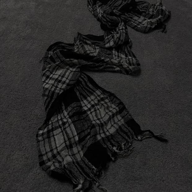 Vintage v-kei punk mood flannel scarf