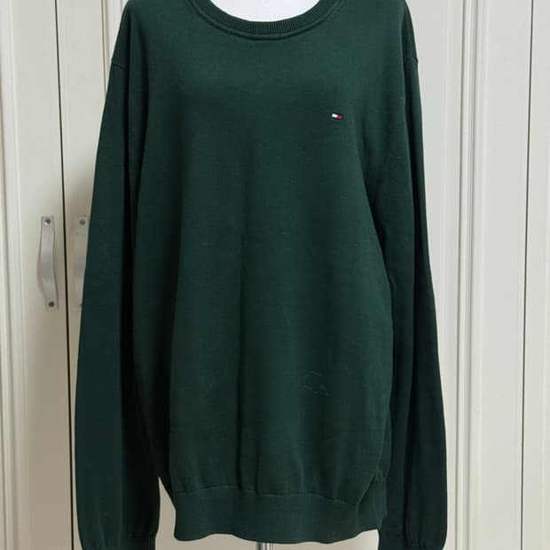 타미힐피거 그린 니트