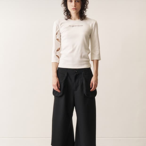 오들리 워크샵 컷아웃 티 3-Quarter Cutout Tee, Smog