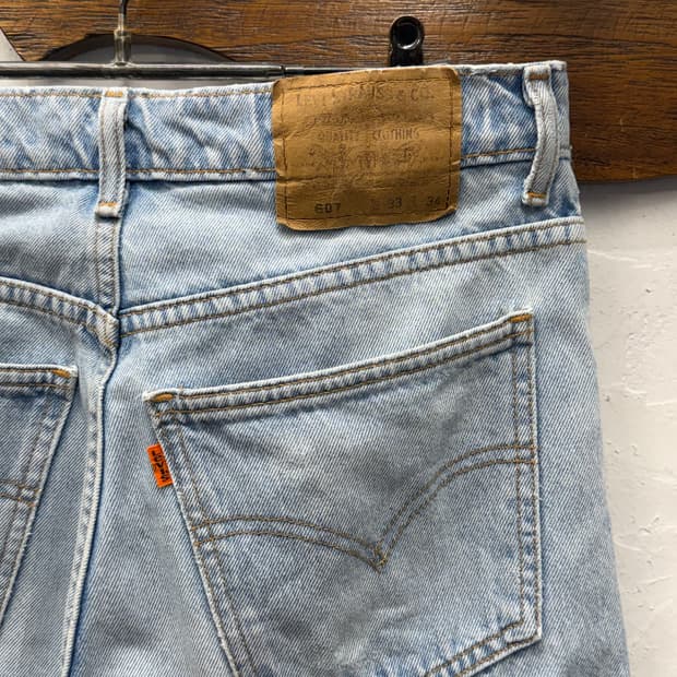 90s Levi's 607 Orange Tab Tapered Denim