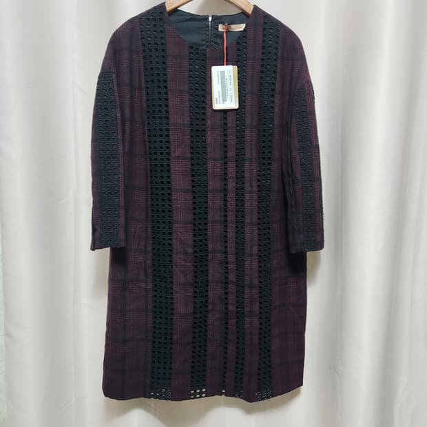 새상품 질바이질스튜어트 체크 펀칭 원피스택가358000