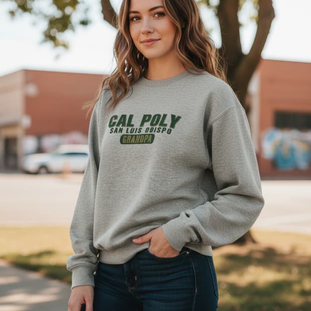 [L] 잔스포츠 유니버시티 스웻셔츠 캘폴리 그레이 캠퍼스 맨투맨