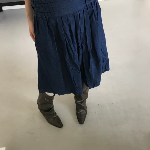 vintage banding denim pants