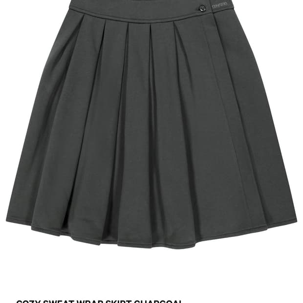 (구해요) coyseio 코이세이오 코지 스웻 랩스커트 차콜 1 사이즈